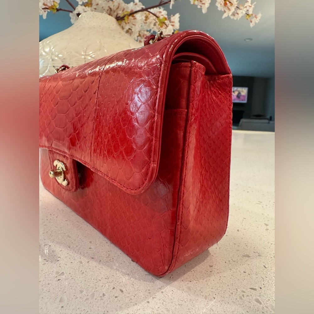 Chanel Medium classic Double Flap Python - Picture 9 of 11